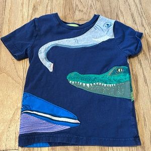 Appliqué on front and back Mini Boden Elephant Alligator Whale